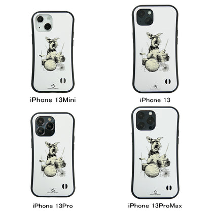 ケース いぬ 犬 イラスト  犬 エコ バッグ シュナウザー ドラム ケース iPhone8, SE2, SE3 ~ ケースiPhone17シリーズ
