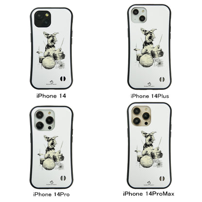 ケース いぬ 犬 イラスト  犬 エコ バッグ シュナウザー ドラム ケース iPhone8, SE2, SE3 ~ ケースiPhone17シリーズ