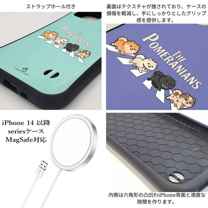 ケース いぬ 犬 イラスト THE POMERANIANS ケース iPhone8, SE2, SE3 ~ ケースiPhone17シリーズ
