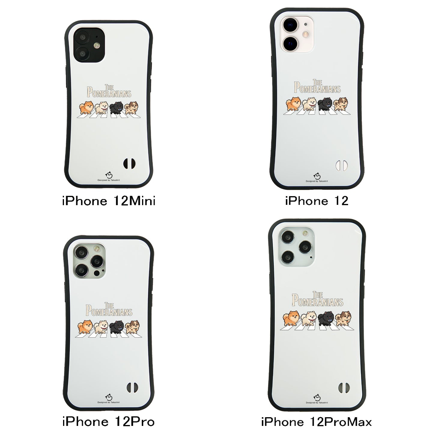 ケース いぬ 犬 イラスト THE POMERANIANS ケース iPhone8, SE2, SE3 ~ ケースiPhone17シリーズ