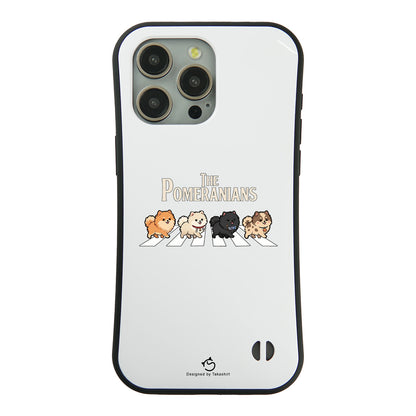 ケース いぬ 犬 イラスト THE POMERANIANS ケース iPhone8, SE2, SE3 ~ ケースiPhone17シリーズ