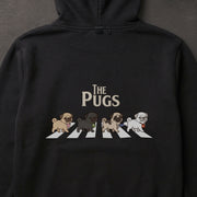パグ (Pug) バックプリント パーカー