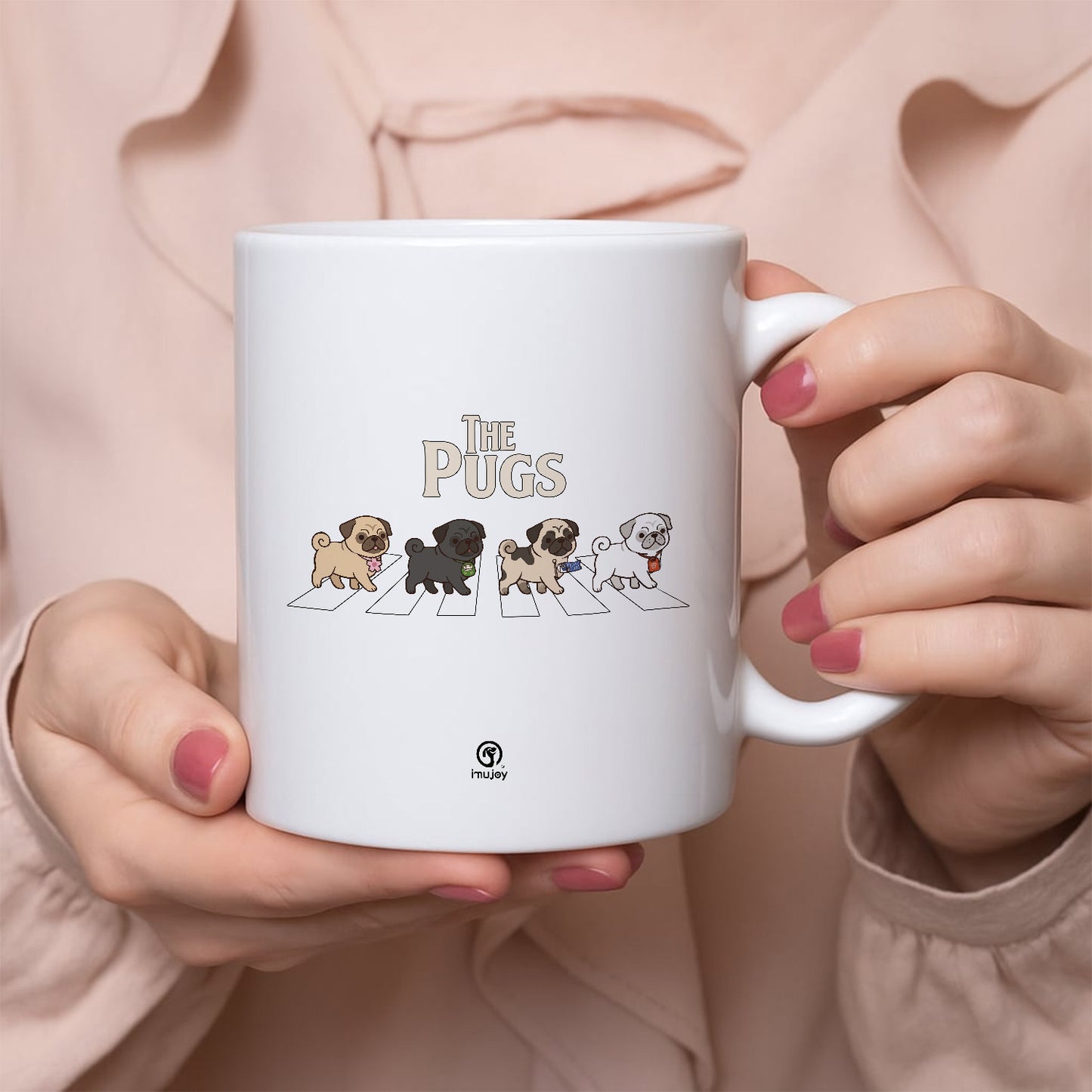 マグカップ 犬イラスト かわいい THE PUGS｜犬好きにおすすめの面白い犬グッズ プレゼントにも最適