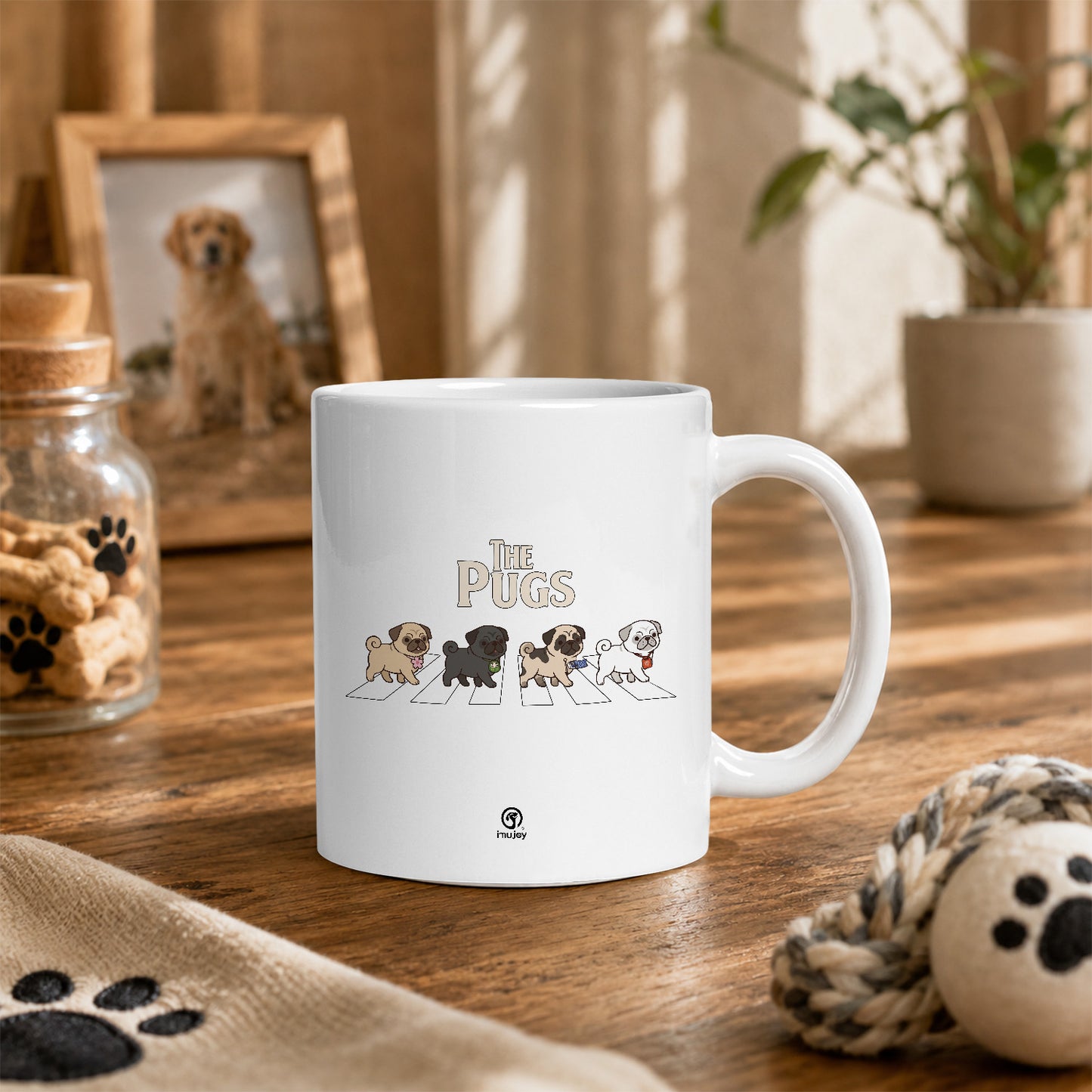 マグカップ 犬イラスト かわいい THE PUGS｜犬好きにおすすめの面白い犬グッズ プレゼントにも最適