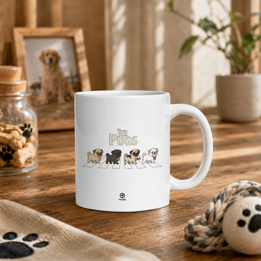 マグカップ 犬イラスト かわいい THE PUGS｜犬好きにおすすめの面白い犬グッズ プレゼントにも最適