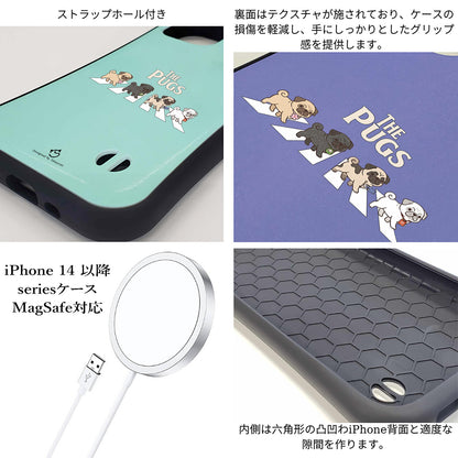 ケース いぬ 犬 イラスト THE PUGS ケース iPhone8, SE2, SE3 ~ ケースiPhone17シリーズ
