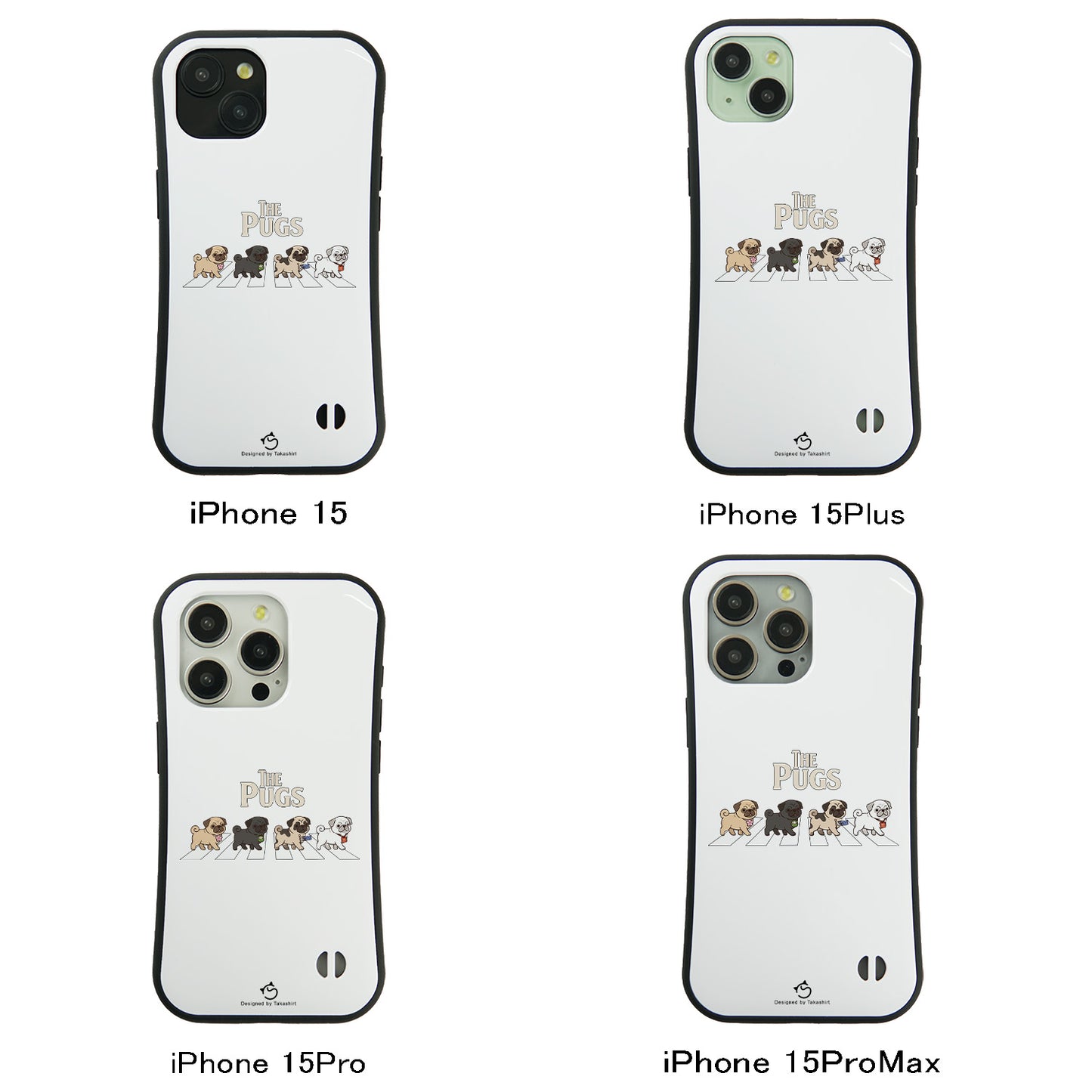 ケース いぬ 犬 イラスト THE PUGS ケース iPhone8, SE2, SE3 ~ ケースiPhone17シリーズ