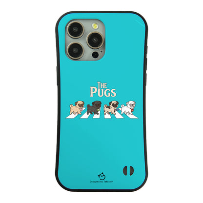 ケース いぬ 犬 イラスト THE PUGS ケース iPhone8, SE2, SE3 ~ ケースiPhone17シリーズ
