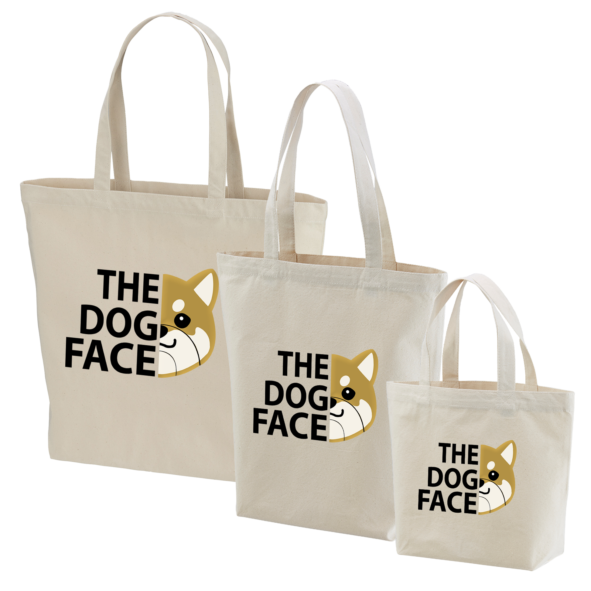 犬トート バッグ 犬 エコ バッグ 柴犬The Dog Face – InuJoy 犬トート バッグ 犬 エコ バッグ 柴犬The Dog Face – InuJoy