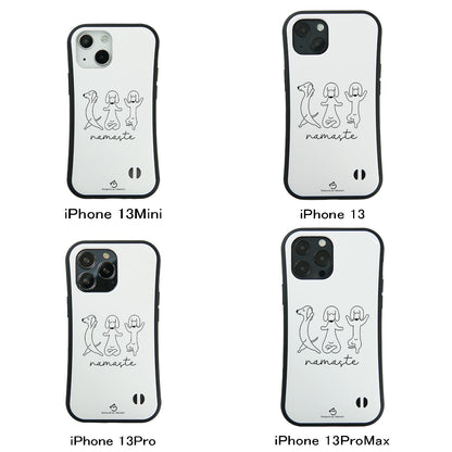 ケース いぬ 犬 イラスト  Namaste ダックスフンド ヨガケース iPhone8, SE2, SE3 ~ ケースiPhone17シリーズ