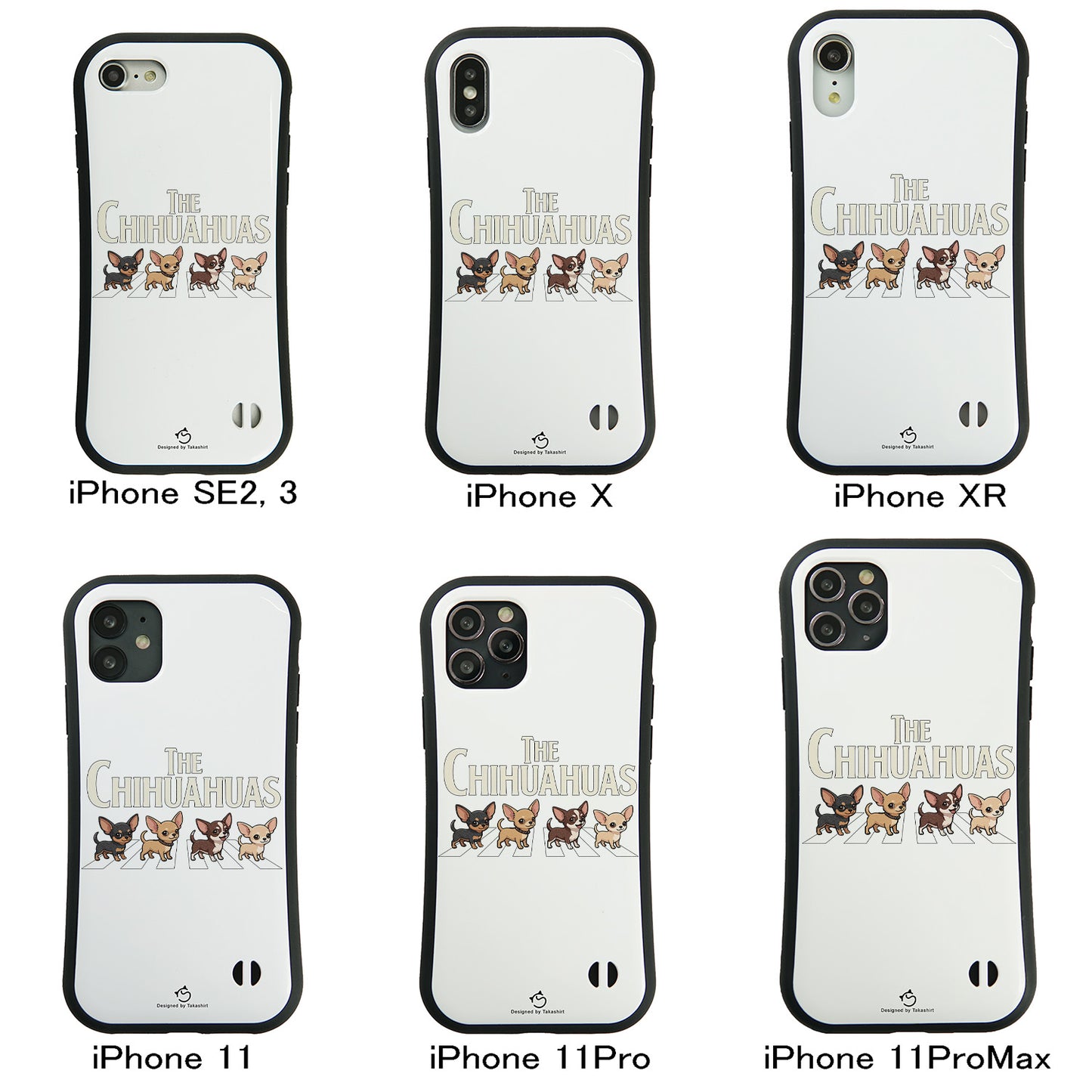 ケース いぬ 犬 イラスト  THE CHIHUAHUAS ケース iPhone8, SE2, SE3 ~ ケースiPhone17シリーズ
