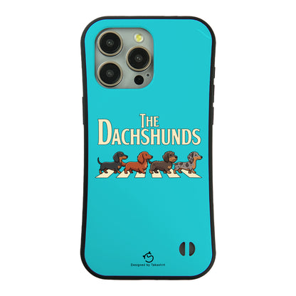 ケース いぬ 犬 イラスト  THE DACHSHUNDS ケース iPhone8, SE2, SE3 ~ ケースiPhone17シリーズ