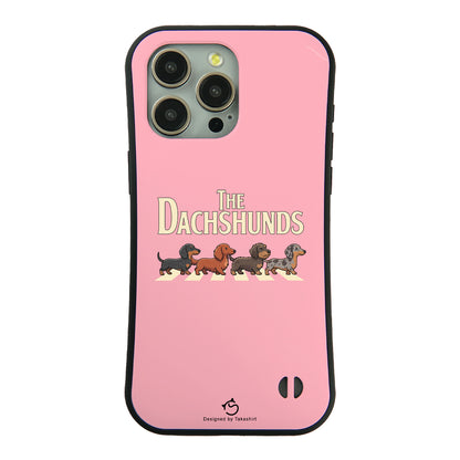 ケース いぬ 犬 イラスト  THE DACHSHUNDS ケース iPhone8, SE2, SE3 ~ ケースiPhone17シリーズ