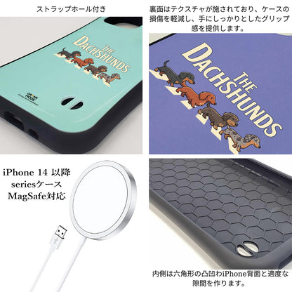 ケース いぬ 犬 イラスト  THE DACHSHUNDS ケース iPhone8, SE2, SE3 ~ ケースiPhone17シリーズ