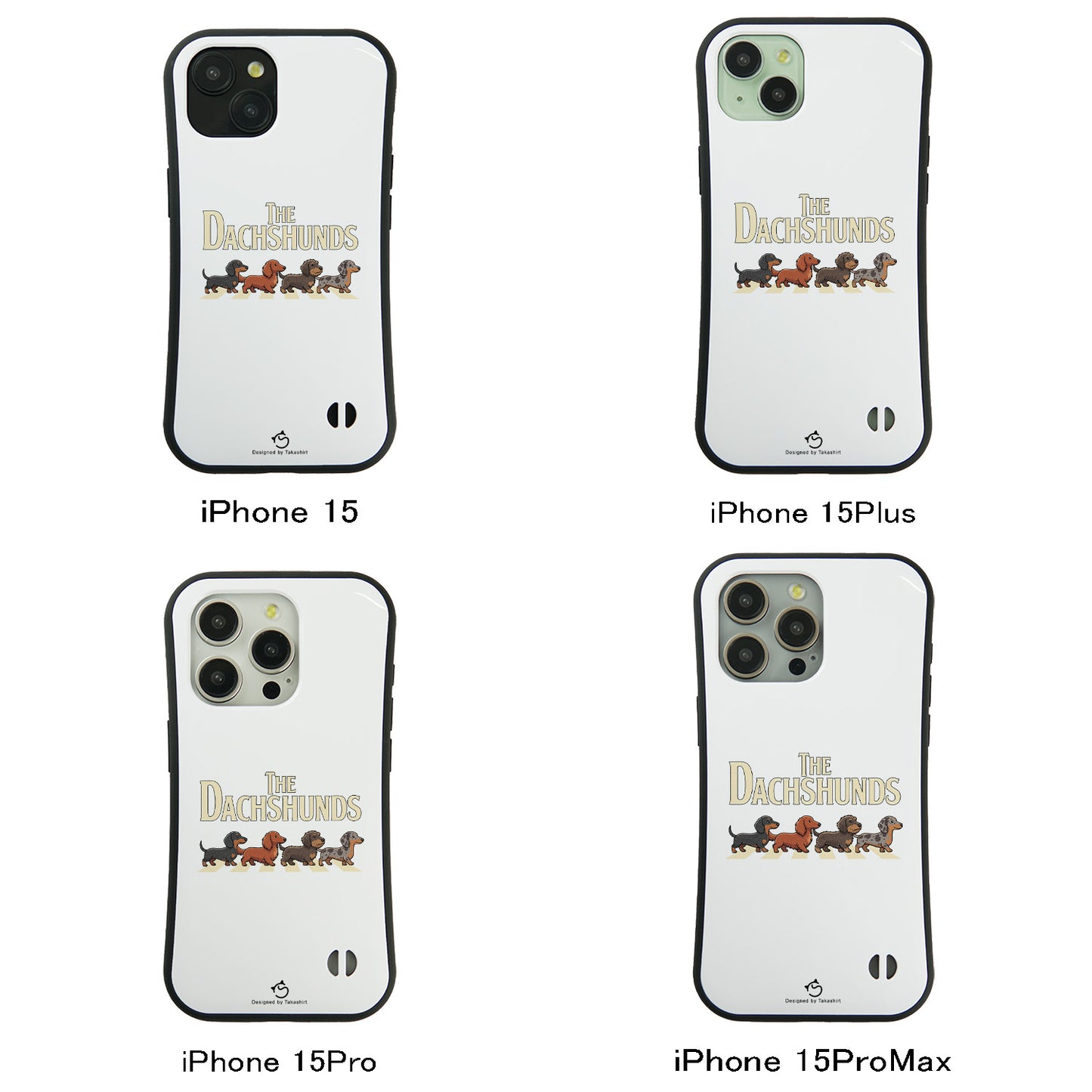 ケース いぬ 犬 イラスト  THE DACHSHUNDS ケース iPhone8, SE2, SE3 ~ ケースiPhone17シリーズ