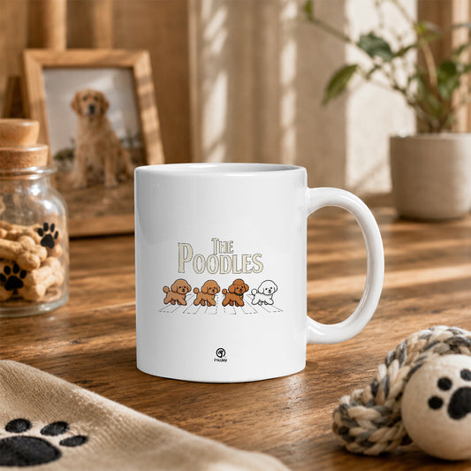 マグカップ 犬イラスト かわいい THE POODLES ｜犬好きにおすすめの面白い犬グッズ プレゼントにも最適