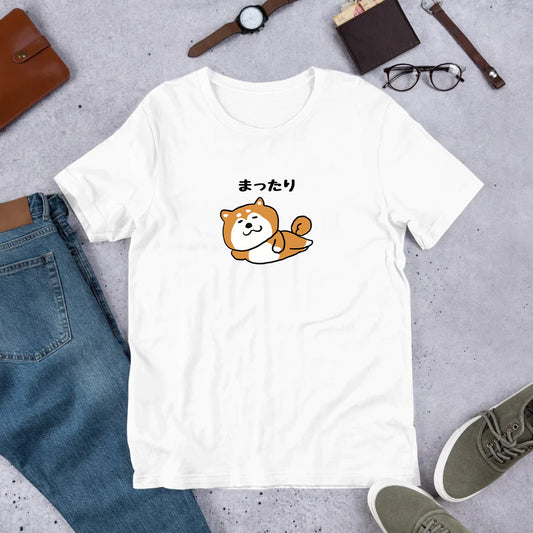 犬 tシャツ 犬イラスト 柴犬 まったり｜アダルト&キッズサイズ