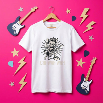 Chi-Wah-Wah チワワ ロック ギター Tシャツ｜犬好き・ロック好き・エレキギター・面白い・かっこいいに人気
