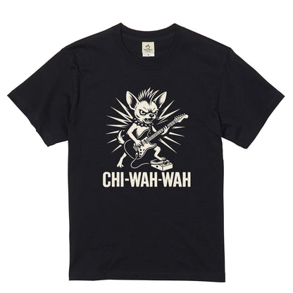 Chi-Wah-Wah チワワ ロック ギター Tシャツ｜犬好き・ロック好き・エレキギター・面白い・かっこいいに人気