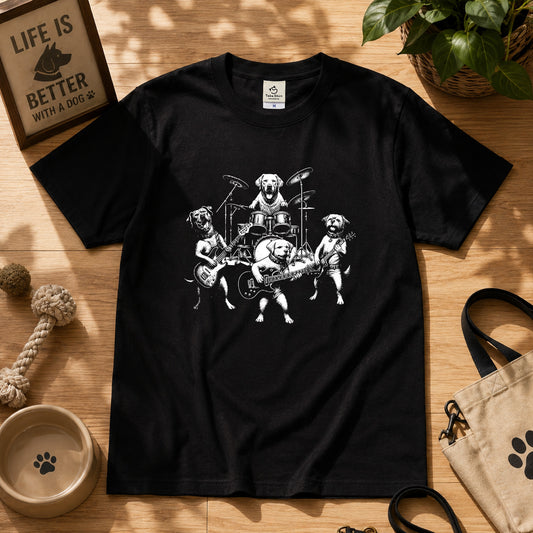 ロック犬 バンド 音楽 Tシャツ ｜ 犬好き・愛犬・ロック・イラスト・かっこいいに人気