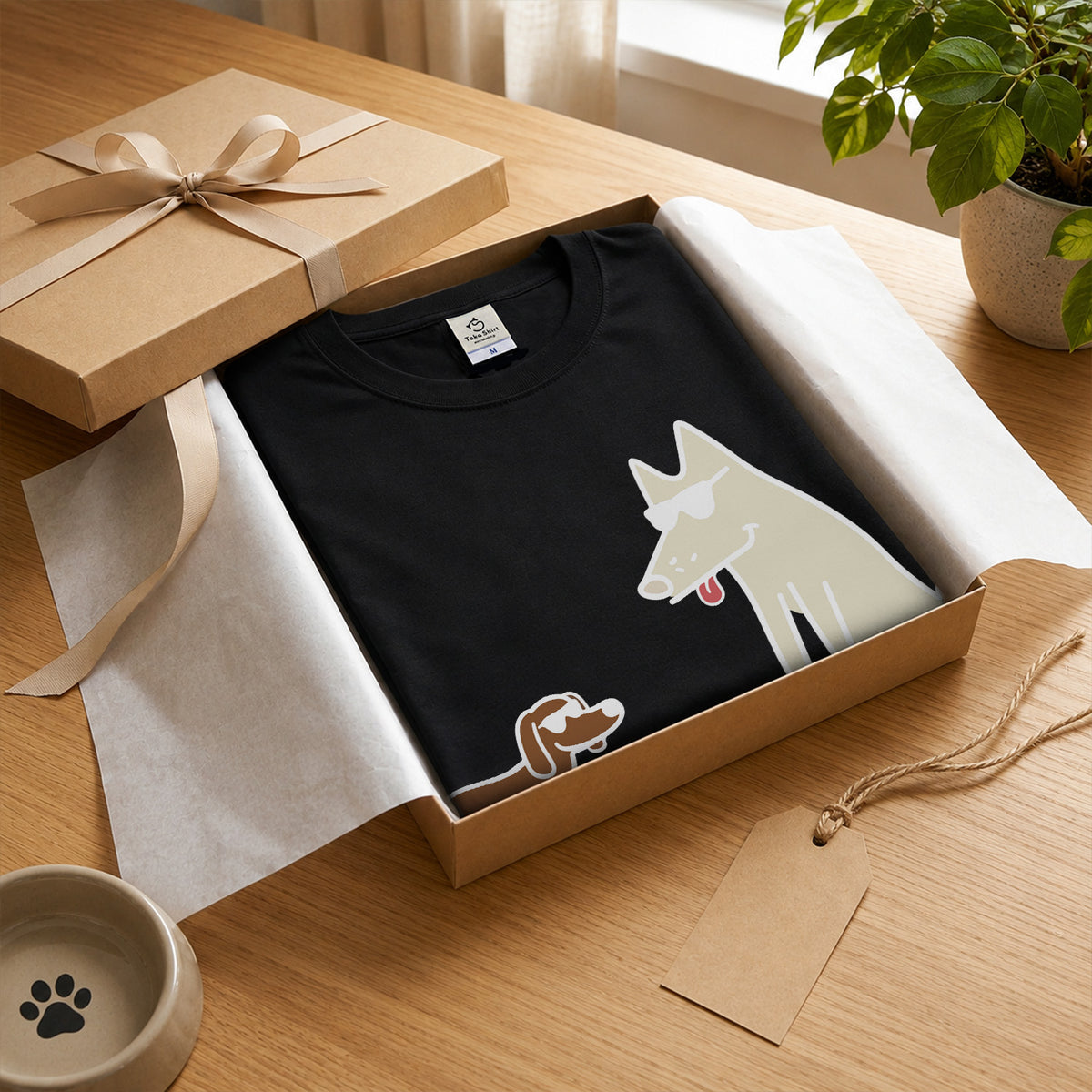 面白い 犬 Tシャツ dog eat dog ダックスフンド かわいい シュール イラスト 犬好き ギフト 人気
