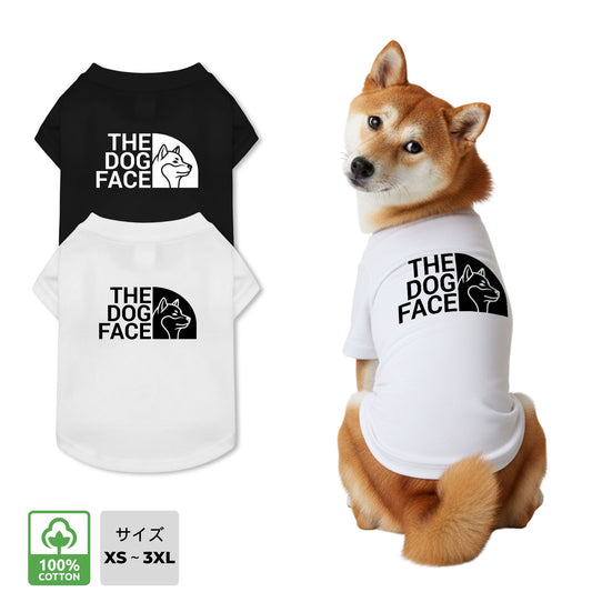 THE DOG FACE 柴犬デザイン 犬用Tシャツ ワンちゃんTシャツ 犬服 柴犬Tシャツ｜綿100%・小型～中型犬