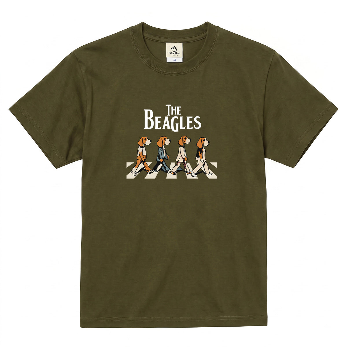 The Beagles ビーグル犬 Tシャツ ｜ 犬好き・愛犬・パロディ・イラスト・かわいい・音楽ファンに人気