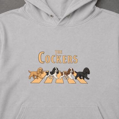 THE COCKERS | アメリカンコッカースパニエル 横断歩道 お散歩 スウェット パーカー【犬好き・ギフトに最適】
