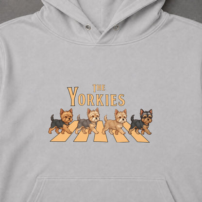 THE YORKIES | ヨークシャーテリア 横断歩道 お散歩 スウェット パーカー【犬好き・ギフトに最適】