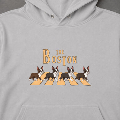 THE BOSTON | ボストンテリア 横断歩道 お散歩 スウェット パーカー【犬好き・ギフトに最適】