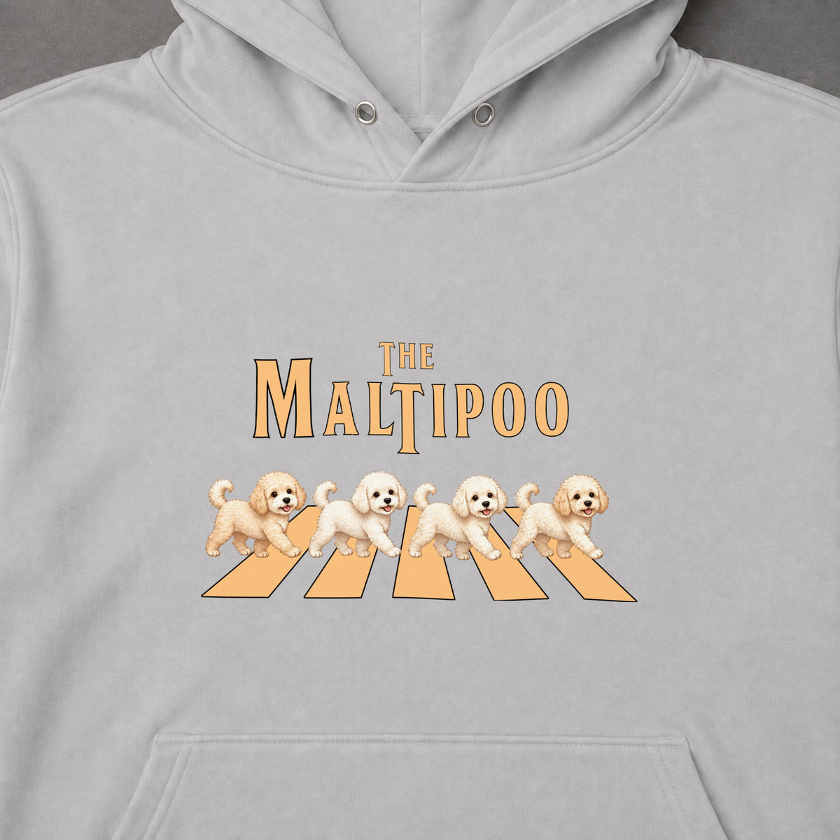 THE MALTIPOO | マルプー 横断歩道 お散歩 スウェット パーカー【犬好き・ギフトに最適】