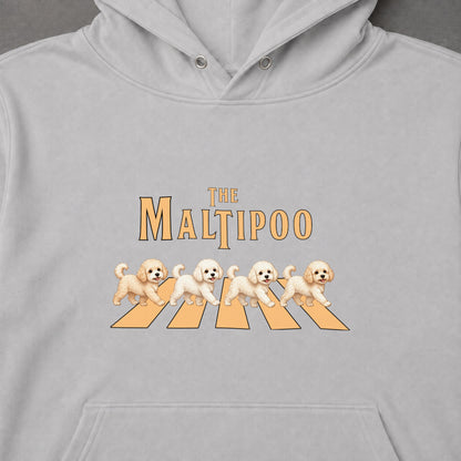THE MALTIPOO | マルプー 横断歩道 お散歩 スウェット パーカー【犬好き・ギフトに最適】