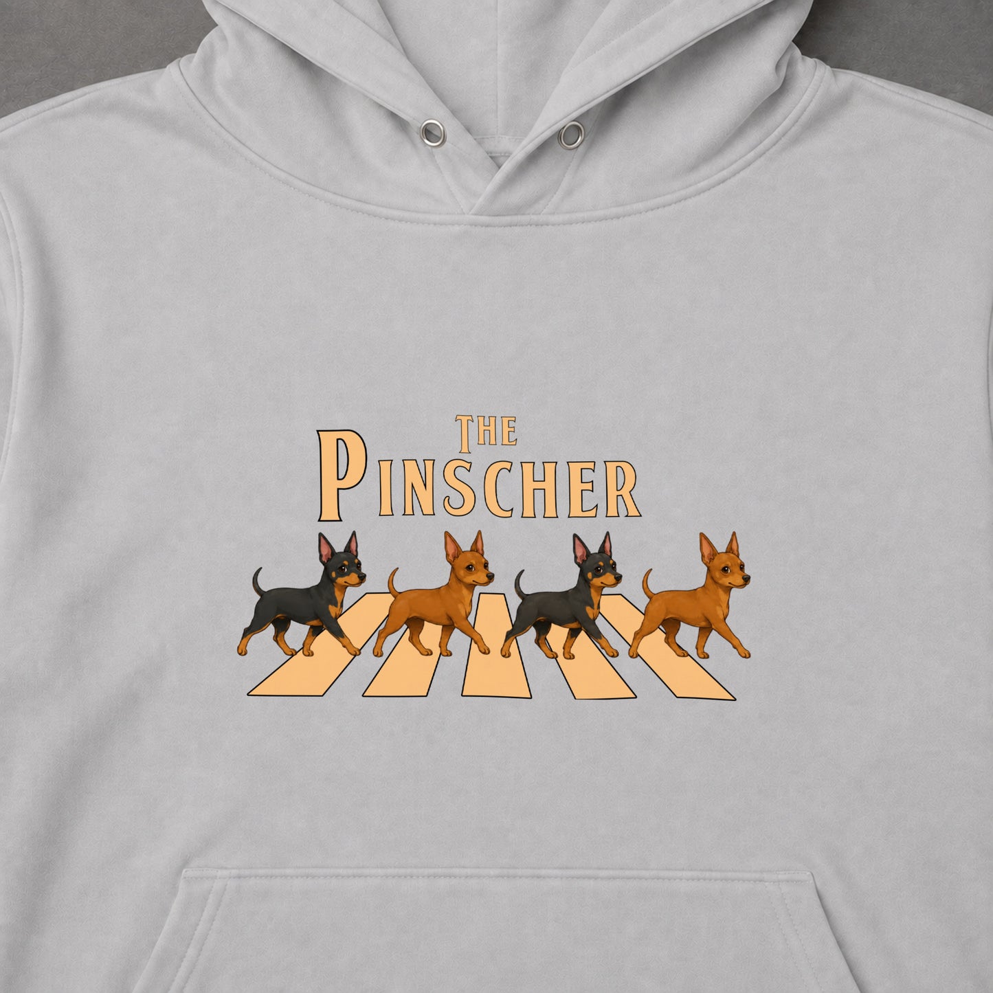THE PINSCHER | ミニチュアピンシャー 横断歩道 お散歩 スウェット パーカー【犬好き・ギフトに最適】