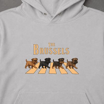THE BRUSSELS | ブリュッセルグリフォン 横断歩道 お散歩 スウェット パーカー【犬好き・ギフトに最適】