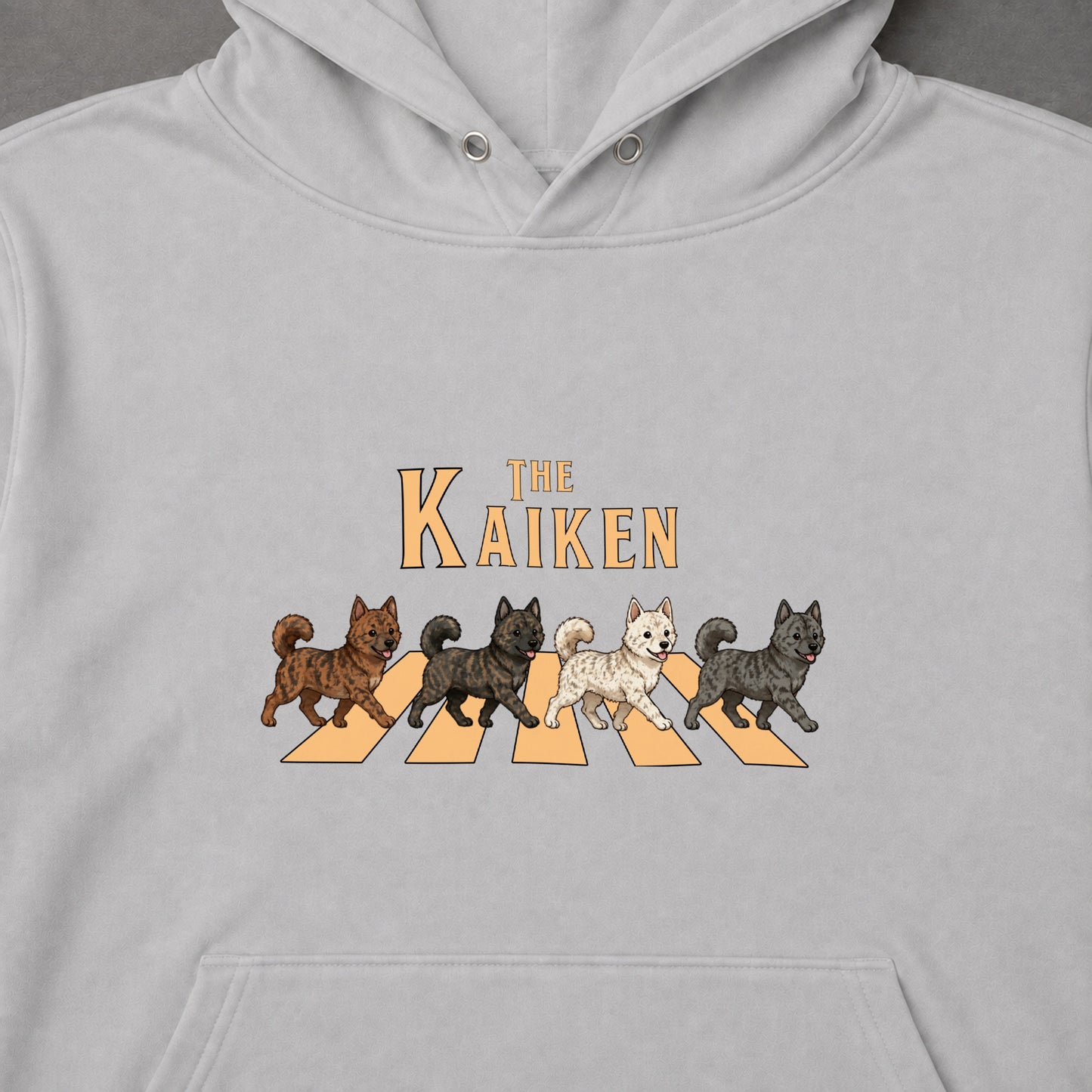 THE KAIKEN | 甲斐犬 横断歩道 お散歩 スウェット パーカー【日本犬・ギフトに最適】