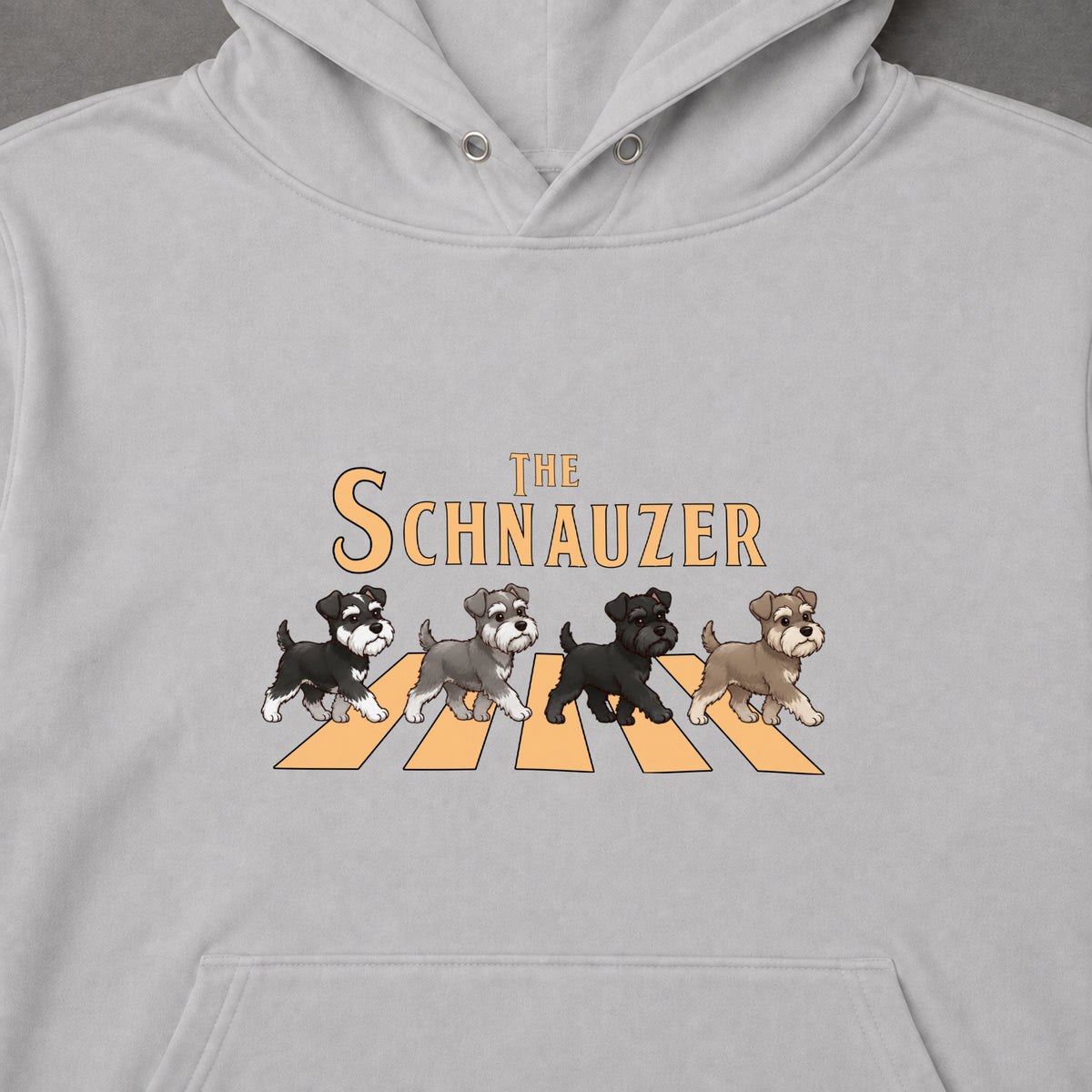 THE SCHNAUZER | ミニチュアシュナウザー 横断歩道 お散歩 スウェット パーカー【犬好き・ギフトに最適】