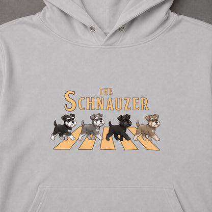 THE SCHNAUZER | ミニチュアシュナウザー 横断歩道 お散歩 スウェット パーカー【犬好き・ギフトに最適】