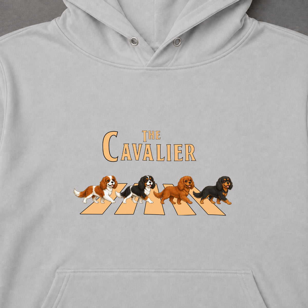 THE CAVALIER | キャバリア 横断歩道 お散歩 スウェット パーカー【犬好き・ギフトに最適】