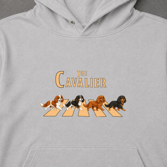 THE CAVALIER | キャバリア 横断歩道 お散歩 スウェット パーカー【犬好き・ギフトに最適】