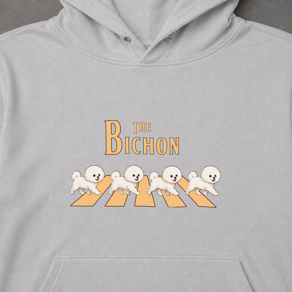 THE BICHON | ビションフリーゼ 横断歩道 お散歩 スウェット パーカー【犬好き・ギフトに最適】