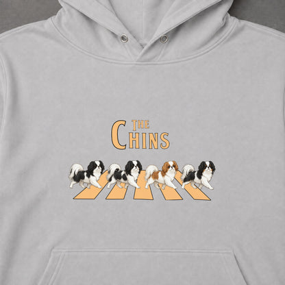 THE CHINS | 狆（チン） 横断歩道 お散歩 スウェット パーカー【日本犬・ギフトに最適】