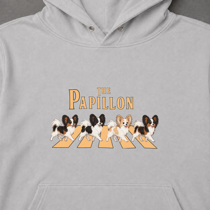 THE PAPILLON | パピヨン 横断歩道 お散歩 スウェット パーカー【犬好き・ギフトに最適】