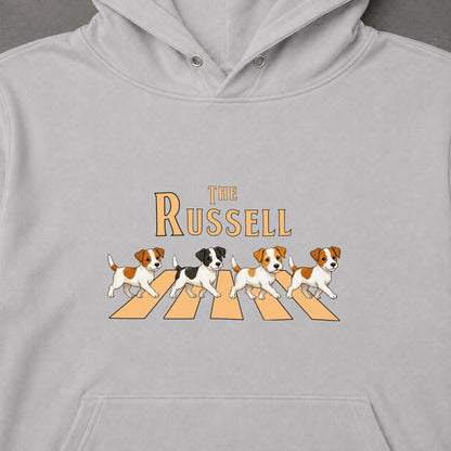 THE RUSSELL | ジャックラッセルテリア 横断歩道 お散歩 スウェット パーカー【犬好き・ギフトに最適】