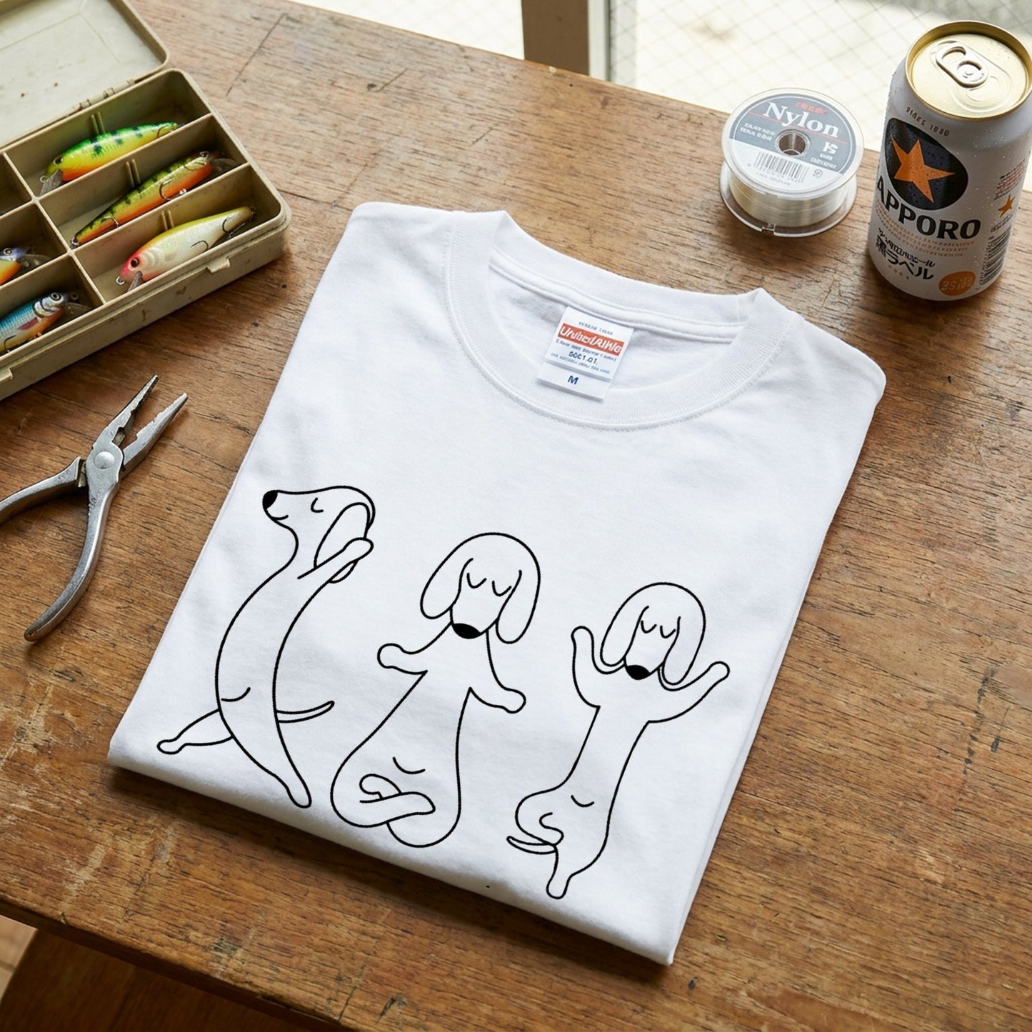 Namaste ダックスフンド ヨガ Tシャツ ｜ 犬好き・愛犬・ヨガ・イラスト・かわいいに人気
