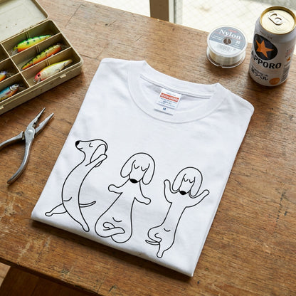Namaste ダックスフンド ヨガ Tシャツ ｜ 犬好き・愛犬・ヨガ・イラスト・かわいいに人気