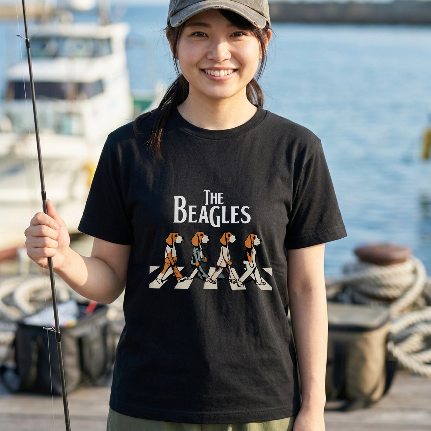 The Beagles ビーグル犬 Tシャツ ｜ 犬好き・愛犬・パロディ・イラスト・かわいい・音楽ファンに人気