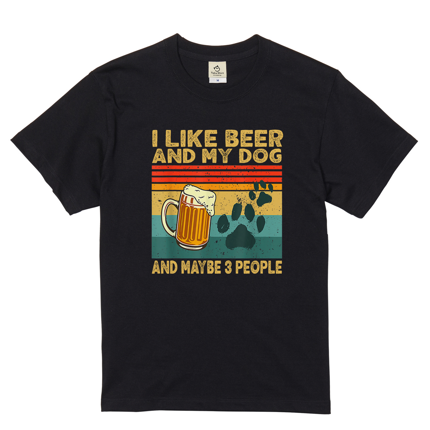 I LIKE BEER AND MY DOG 犬tシャツ
