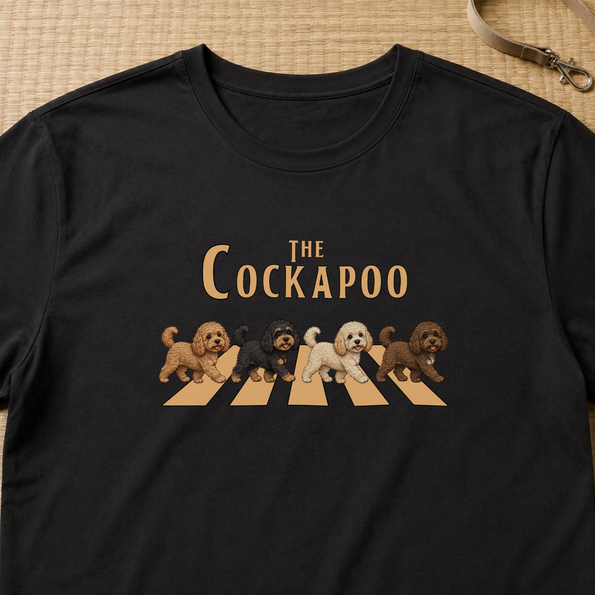 THE COCKAPOO | コッカプー 横断歩道 お散歩 面白Tシャツ【犬好き・ギフトに最適】