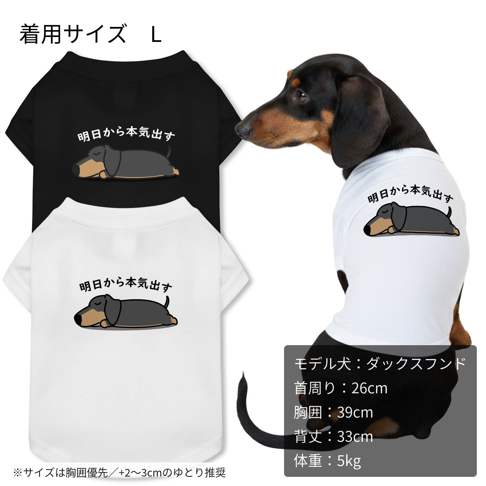 犬種選べる・名前入れ可能】明日から本気だす 犬用Tシャツ 犬服|綿100 犬種選べる・名前入れ可能】明日から本気だす 犬用Tシャツ 犬服|綿100