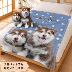 うちの子 写真入れ・名入れブランケット｜愛犬写真・名入れデザイン | ブランケット